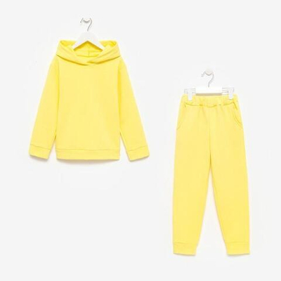 Комплект д/девочки (толстовка, брюки) НАЧЁС, цвет жёлтый, р. 122. 9037570
