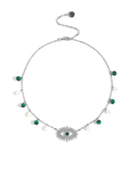 Чокер "Malachite Eye Pearl"