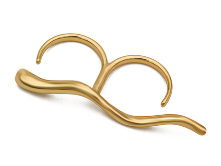 Кольцо на два пальца "Fluid" (уценка)