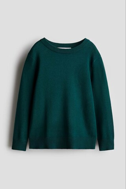 H&M Хлопковый свитер, зеленый