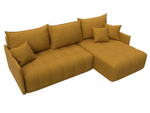 Диван угловой Лига-054 НПБ угол универсальный ВЕЛЮР BRUT 10 желтый
