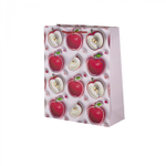 Пакет подарочный бумажный Alingar, (М) 18х23х10 см, вертикальный, "Сочные фрукты", мат. ламинация, тиснение голография, эфффект 3D, ассорти