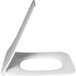 Сиденье для унитаза Villeroy &amp; Boch Venticello SlimSeat Line с микролифтом легкосъемное, белое. Хром 9M80S101