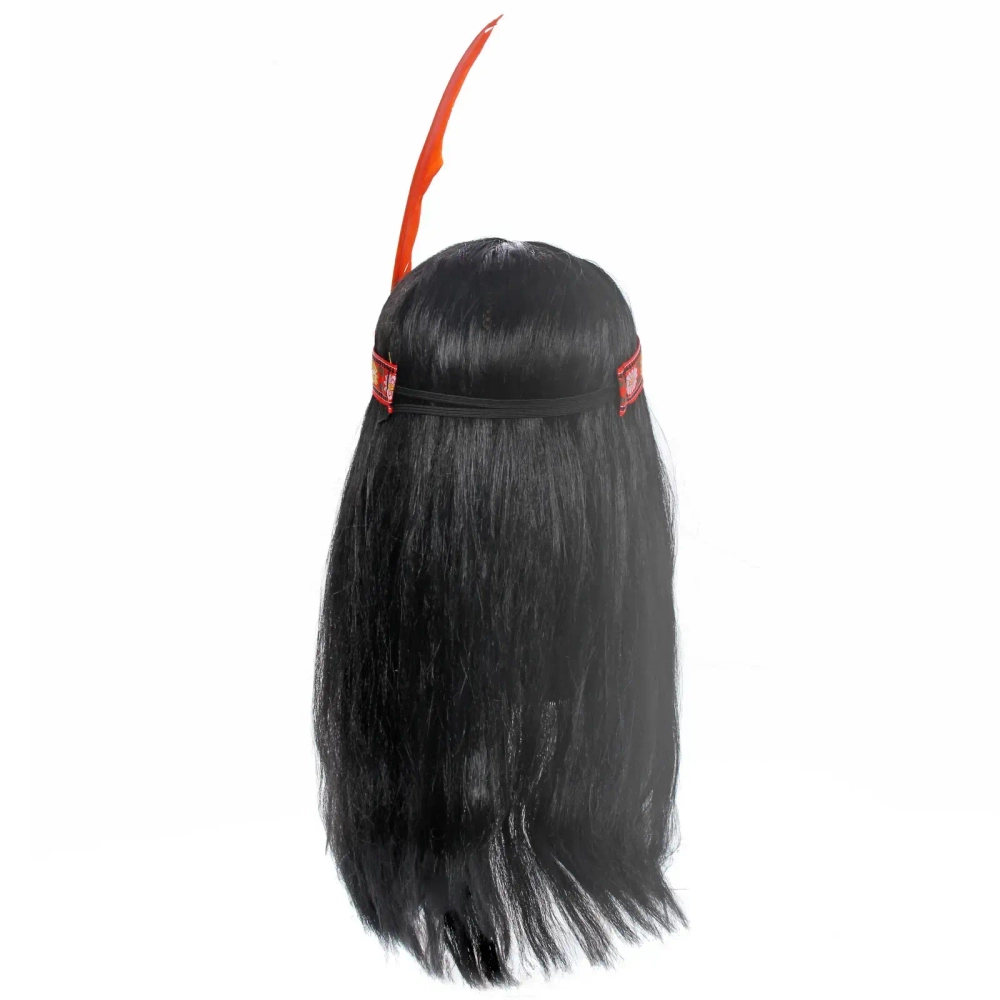 Парик карнавальный «Племя Индусов», Черный