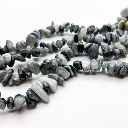 Кошачий глаз (кварцевый) бусины, крошка 4-8 мм, цена за нить 38 см