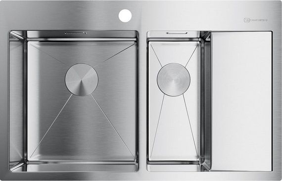Мойка Akisame 78-2-IN-L нерж.сталь/нержавеющая сталь(арт.4973062)