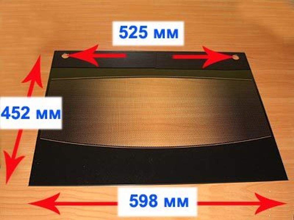 Стекло наружное панорамное для духовки Гефест ДА 102, 102-01
