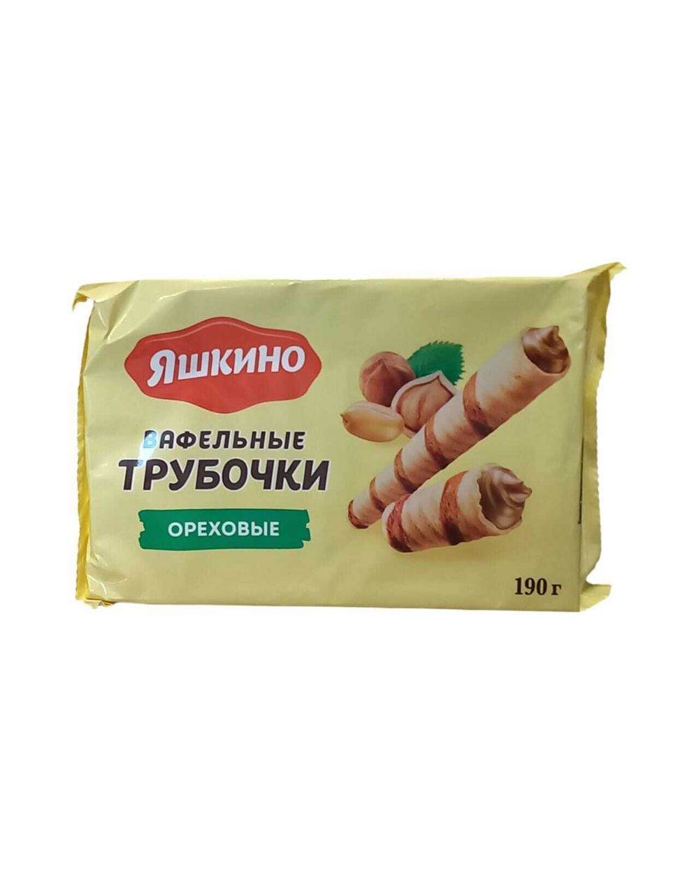 Вафельные "Яшкино" рулетики ореховые 190г