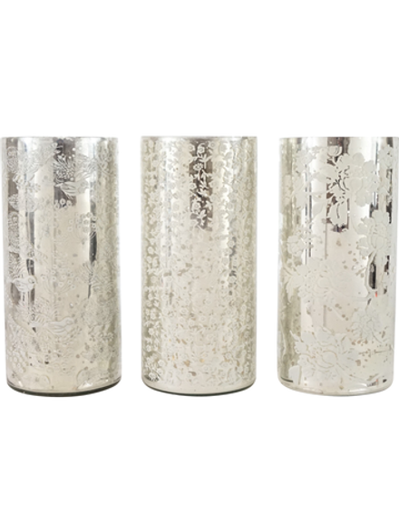 Ваза декоративная "Базилика" 3 вида 12x12x26см Стекло