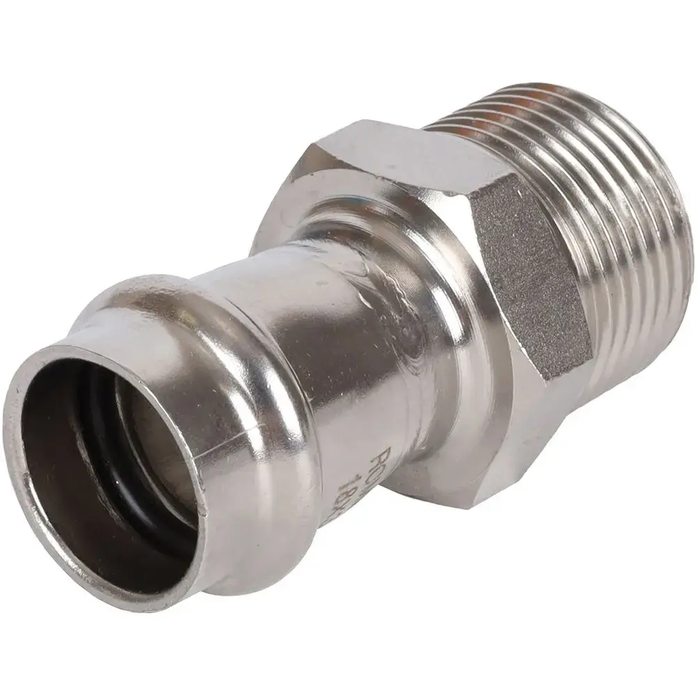 ROMMER Переходник с НР 18x3/4" из нержавеющей стали прессовой