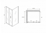 Душевой уголок Abber Sonnenstrand 90x90 AG07090-S90 профиль Хром стекло прозрачное