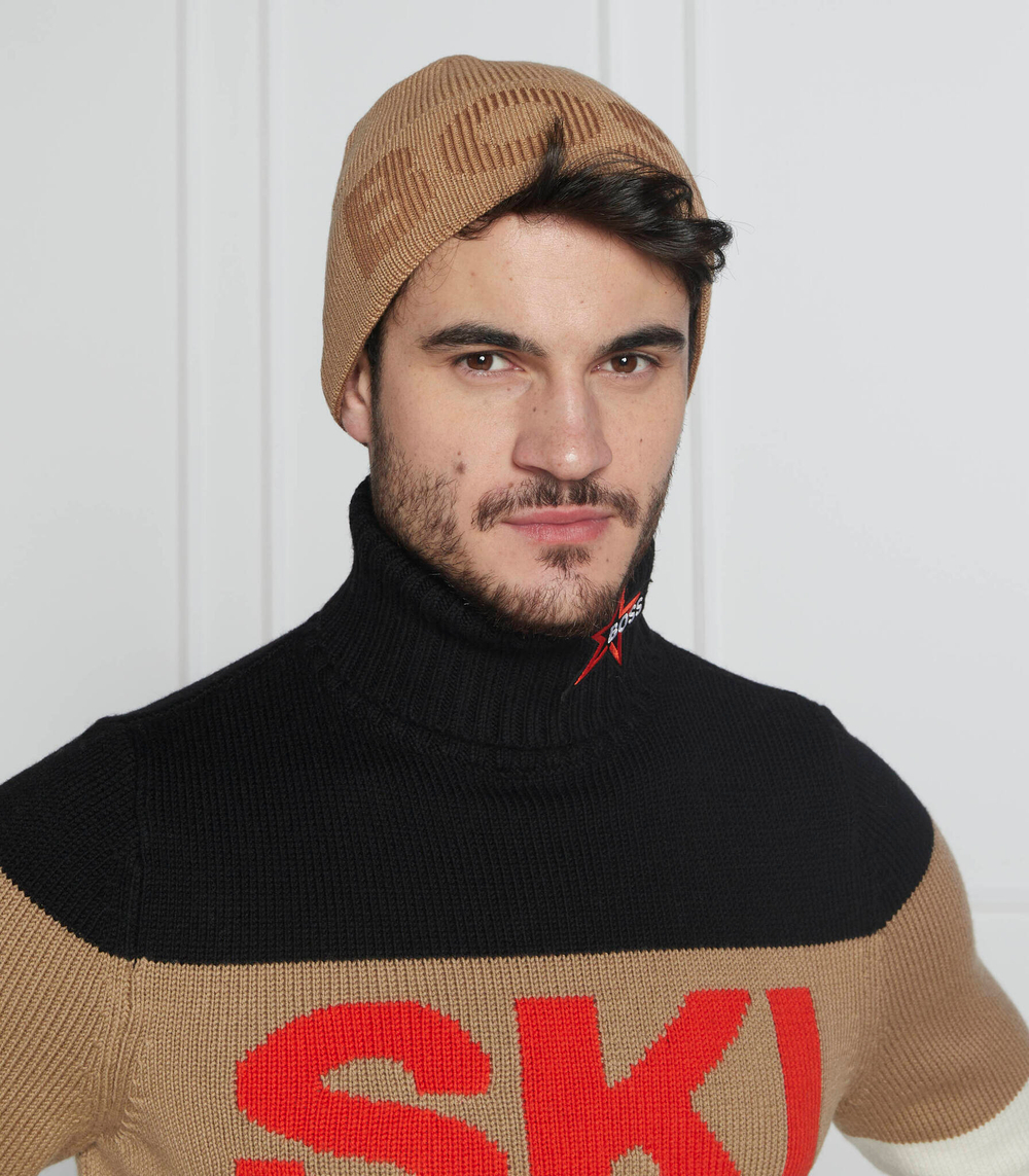 шапка lamichetto BOSS BLACK - светло-коричневый(50475939)