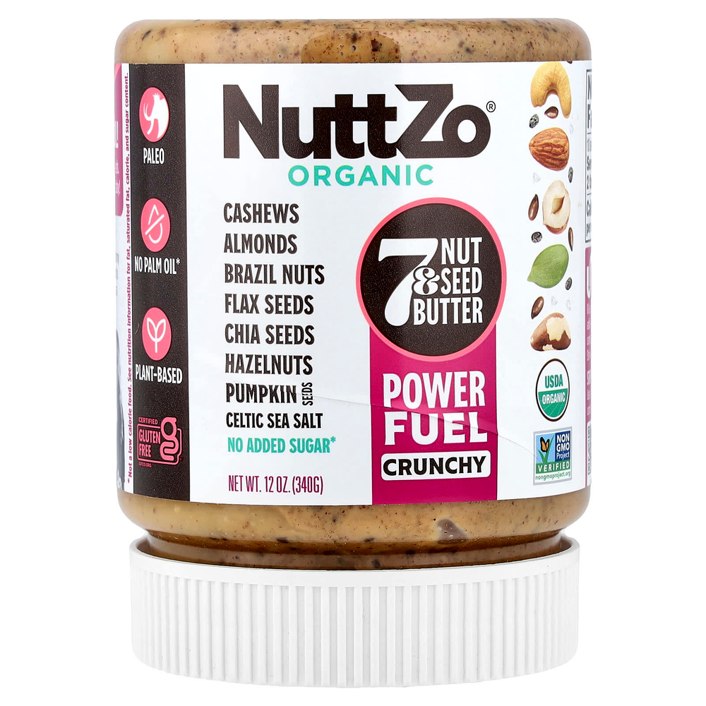 Nuttzo, Power Fuel, органическое масло из 7 орехов и семян, хрустящее, 340 г (12 унций)