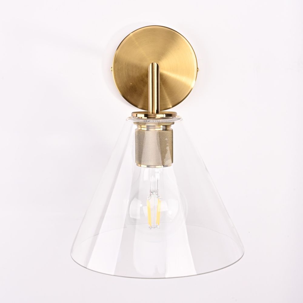 Бра Rh Utilitaire Funnel Shade Single Sconce Brass By Imperiumloft