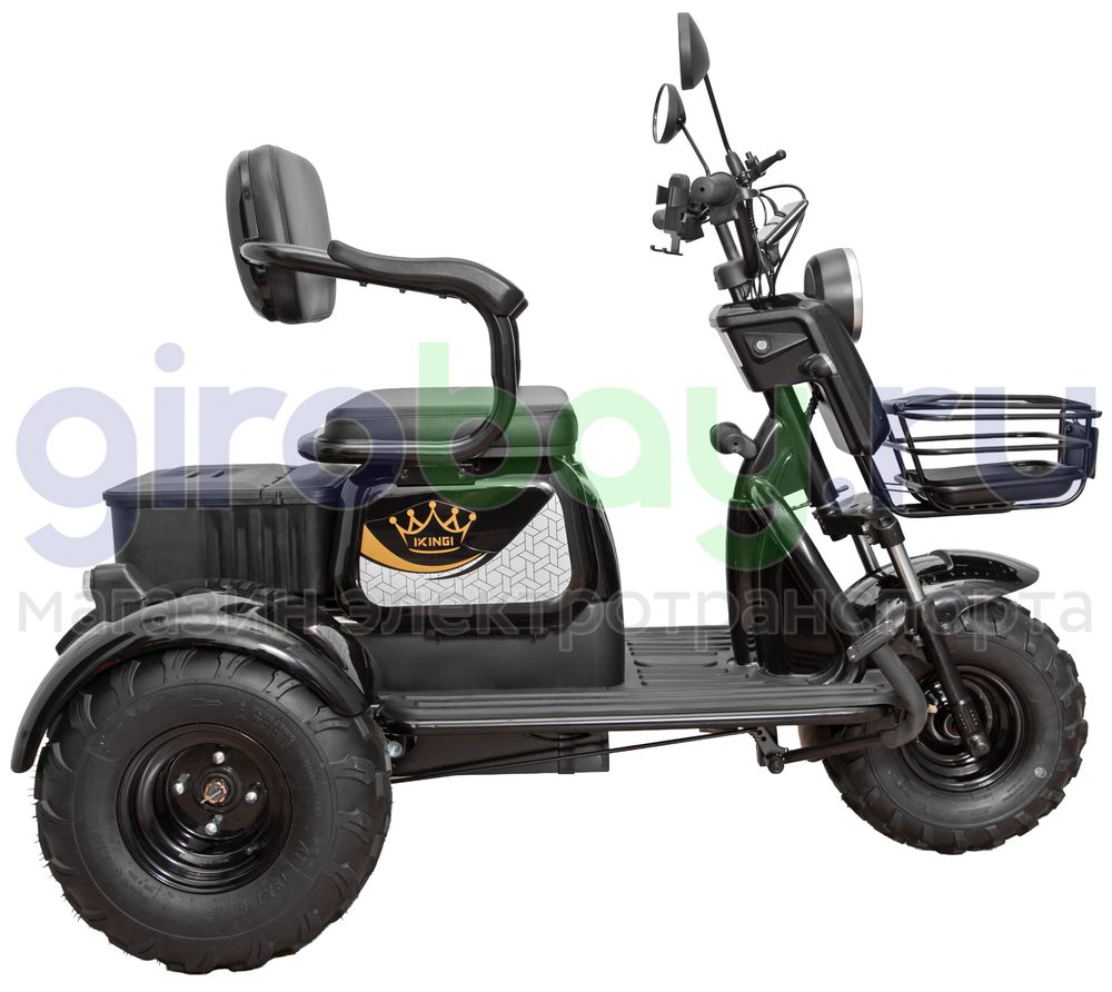 Электротрицикл IKINGI T3 Pro MAX 1000W (60V/30Ah) - Чёрный фото №9