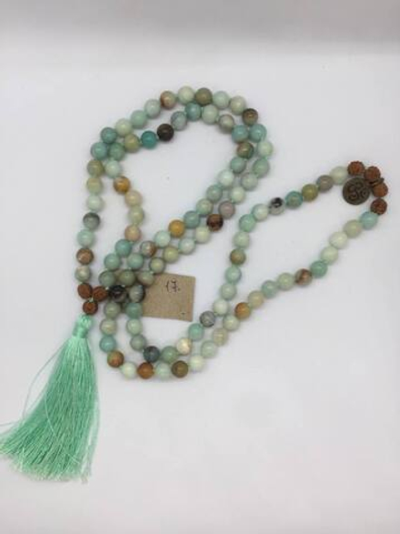 Четки**амазонит/рудракша