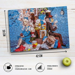 Безумное чаепитие от DAVICI - деревянный пазл из фанеры, по мотивам сказки Алиса в стране чудес. Детали разных формы. Картины написана настоящим художником.