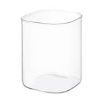 Банка для хранения стеклянная с крышкой, 1 л, светло-серая