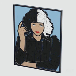 3D Картина по номерам из дерева Круэлла, 23x30 см