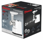 Мясорубка электрическая SA-6429W, 1500Вт, реверс, белая