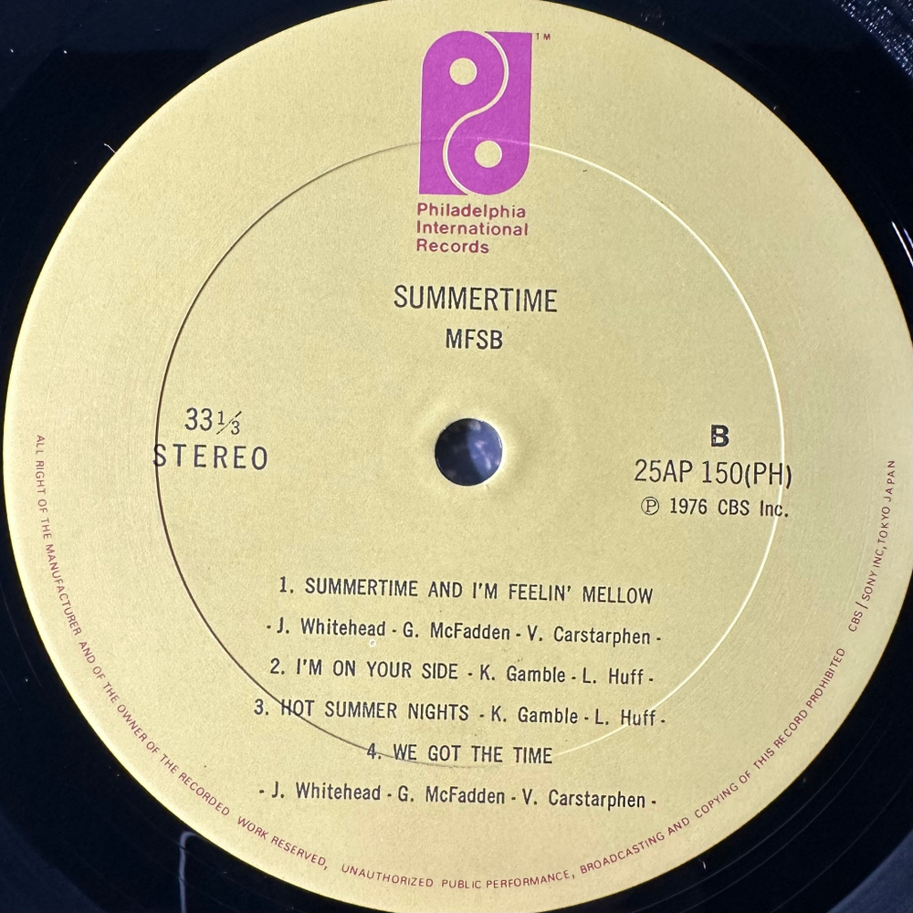MFSB ‎– Summertime (Япония 1976г.)