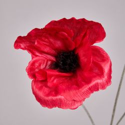 ЦВЕТОК ИСКУССТВЕННЫЙ "МАК" ВЫСОТА=50СМ. (МАЛ=24 ШТ/КОР=96ШТ.)