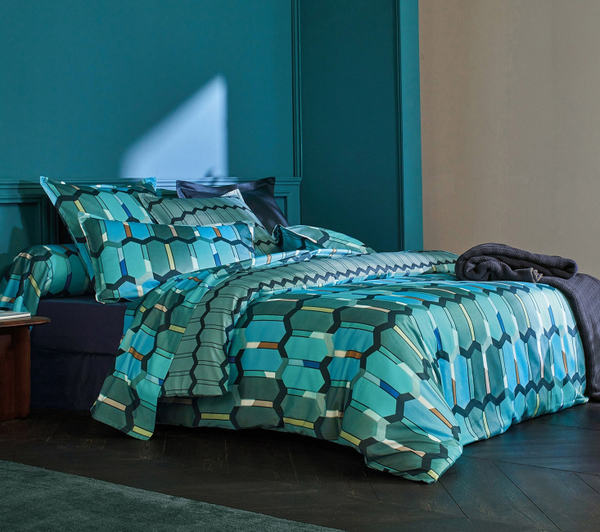 Постельное белье MOSAIC COBALT Blanc des Vosges 2 спальное евро Бежевый