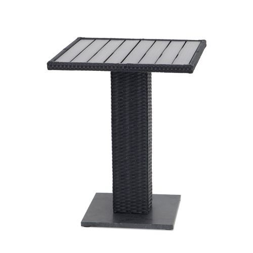 Стол квадратный  арт.GS016 2 уп.поливуд 70х70см (каркас черный, столешница поливуд) "Garden story"