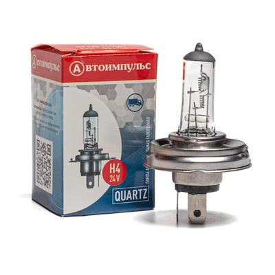 Автолампа галогенная H4, 24 В, 75/70 Вт, P45t