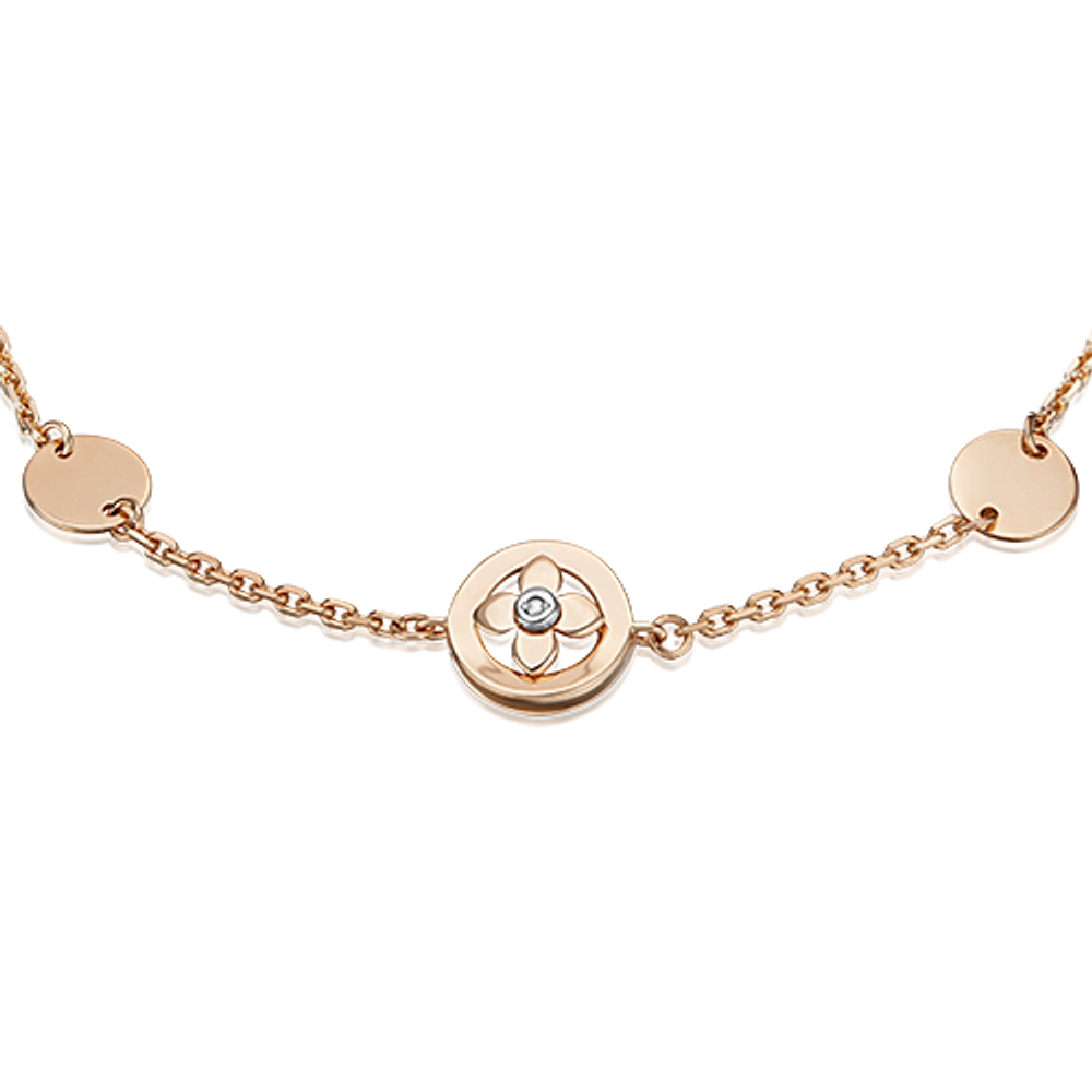 Браслет из комбинированного золота c бриллиантом Артикул: 05-0741-00-101-1111