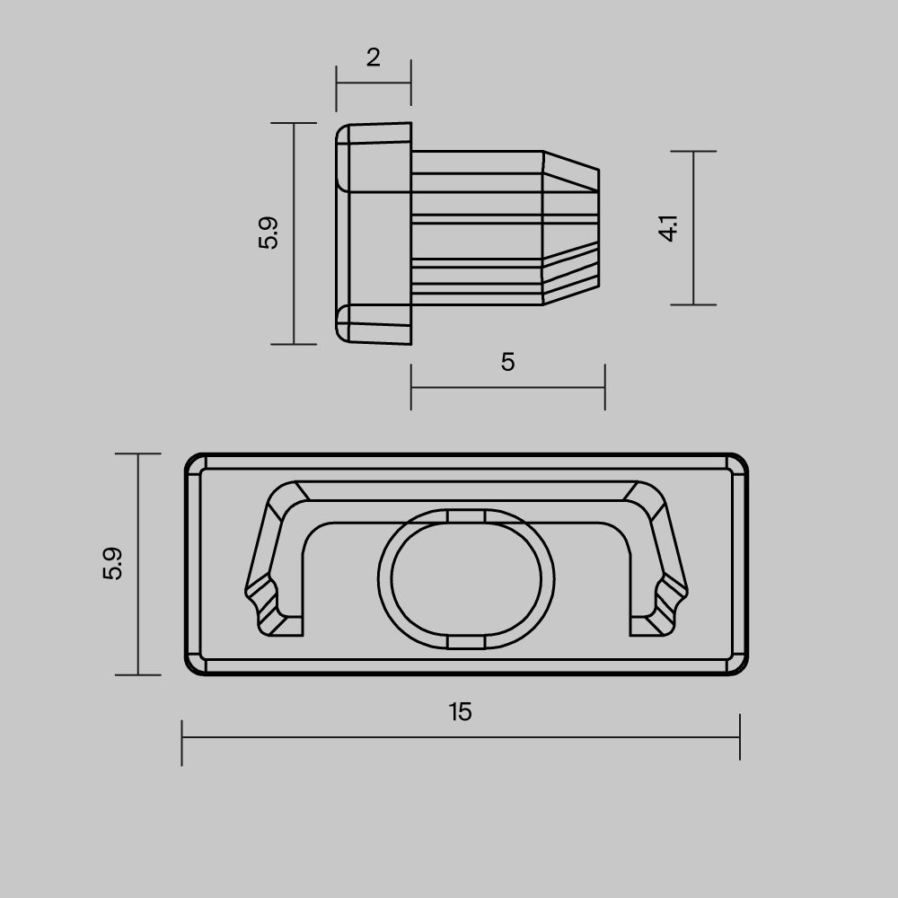 Комплект заглушек (для профиля 22×06) 10 шт., Maytoni ALM-004-B-EC 642012