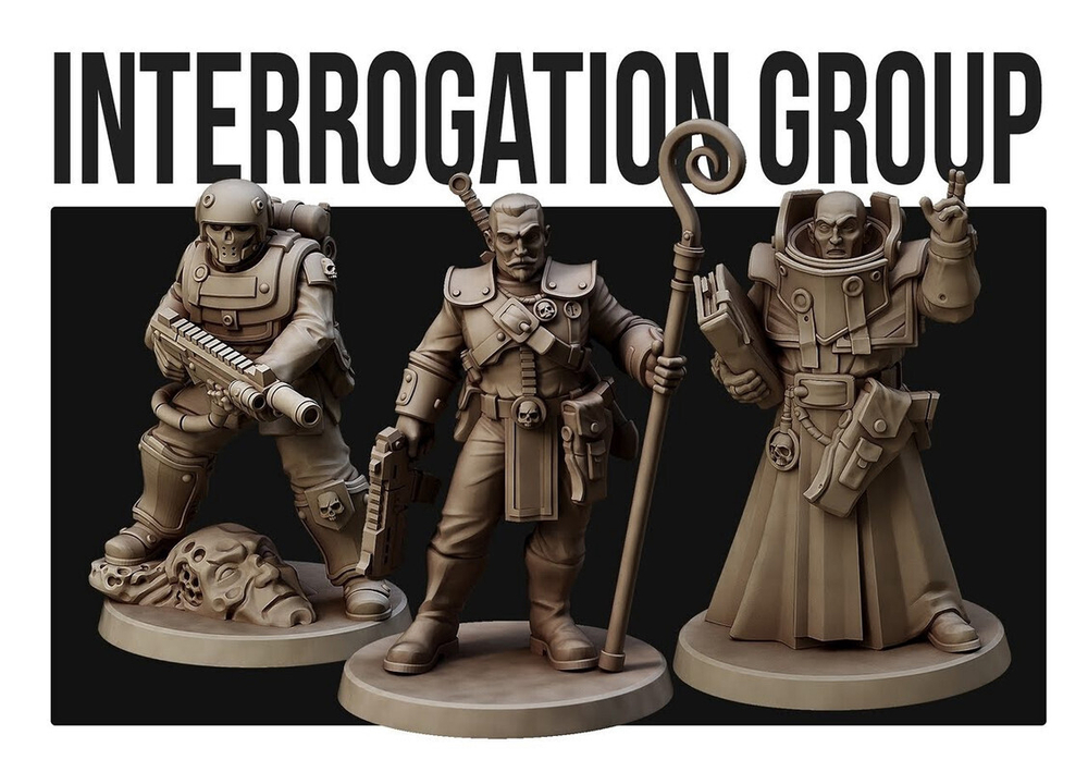 Inquisition Группа Дознавателей миниатюра для AOS,Waha, Настольная игра, НРИ, Варгейм, РПГ