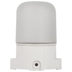 Светильник ЭРА НББ 01-60-001 для бани и сауны полиамид/стекло прямой IP65 E27 max 60Вт 135х105х84 белый НПБ400 | Светильники ЖКХ РБ