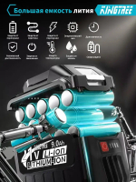Kingtree Tool DTW700 1800N.m Бесщеточный Электрический Ударный Гайковерт С Высоким Крутящим Моментом 1/2 Дюйма - 1 Аккумулятора 9,0 Ач 21В И Ящик Для Инструментов