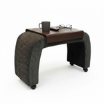 FAMA HUGO Стол приставной на колесах с дер. столешницей