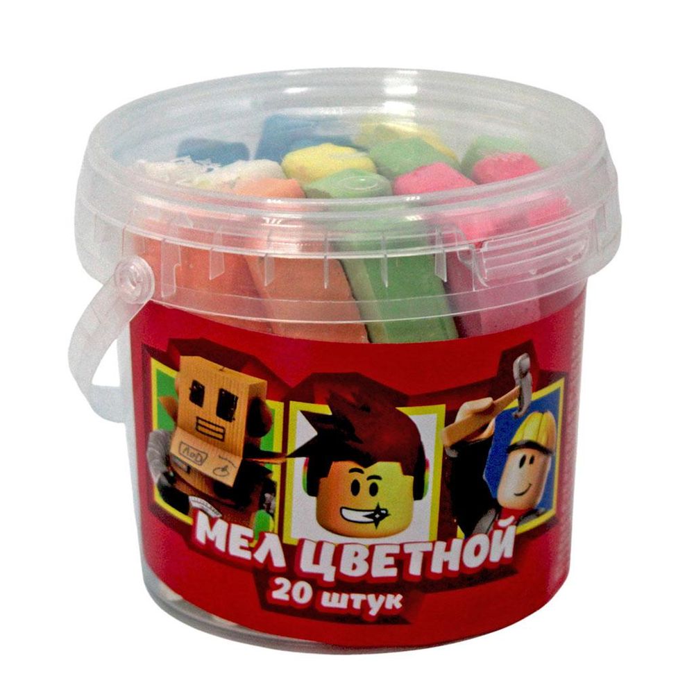 Мел цветной 20шт. "Blocks" в ведерке (Центрум)