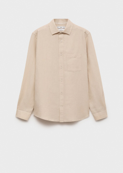 Льняная рубашка с карманом