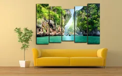 Модульная картина "Изумрудное русло"