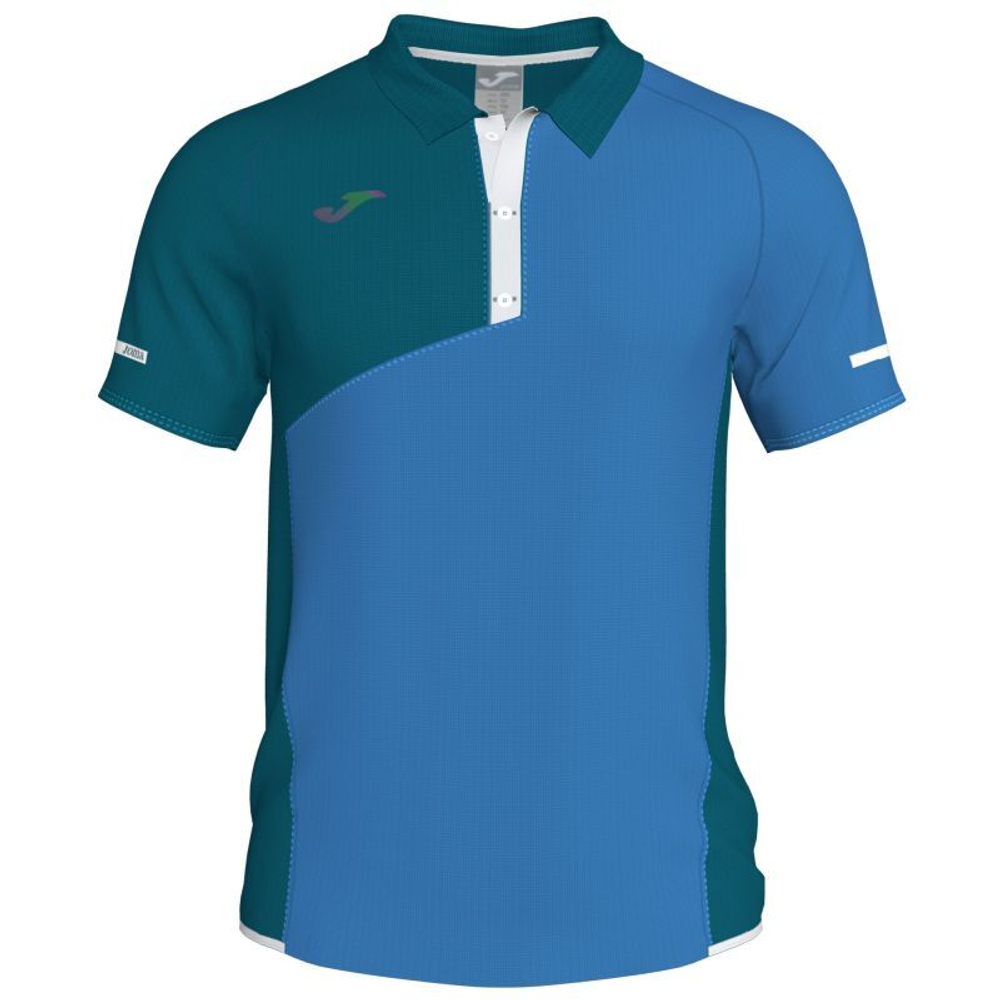 Мужское поло теннисное Joma Rodiles Polo SS - blue/green