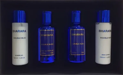 BHARARA DOUBLE BLEU SET EDP 100+A/S 100 + S/G 150+B/L 150 ML