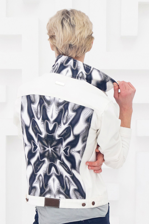 LIGVIANNI Джинсовая куртка Denim Jacket Black-White