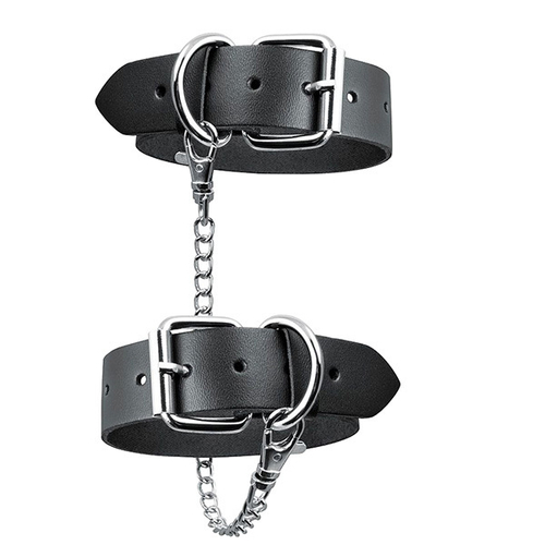 Черные кожаные оковы в минималистичном дизайне Bior Toys Notabu Real Leather NTB-80699