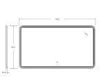 Зеркало с LED подстветкой Cezares DUET CZR-SPC-LED-TCH 140x80