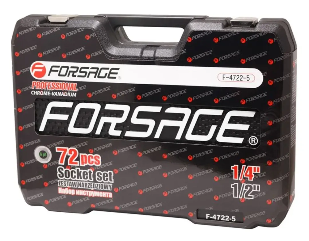 Набор инструментов 72пр. 1/4''&amp;1/2''(6гр.)(4-32мм) Forsage F-4722-5