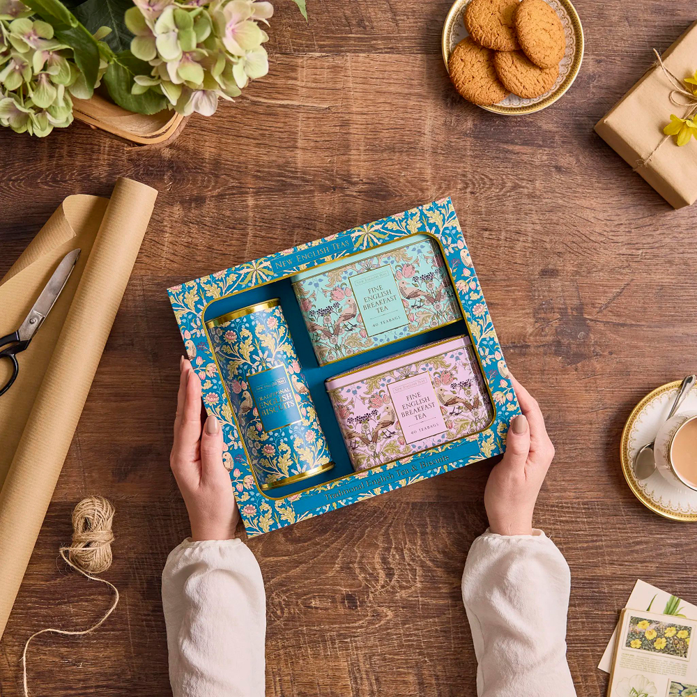 New English Teas Набор чая в пакетиках Song Thrush Classic Tea Tin Set, 3шт