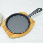 Сковорода 13см чугунная с деревянной подставкой МВ 26802