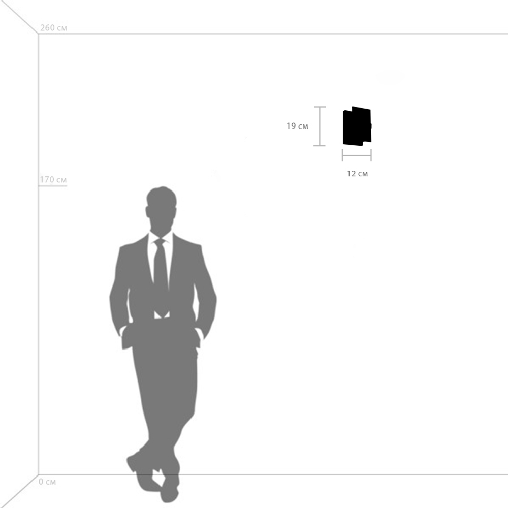 713617 Бра NOVARA 1x40W E14 ЧЕРНЫЙ МАТОВЫЙ