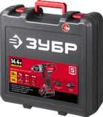 ЗУБР С1, 14.4 В, 35 Н·м, 2 АКБ (2 А·ч), дрель-шуруповерт, кейс (ДШЛ-145-22)