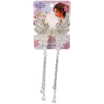 Заколка - краб для волос на блистере «LAVITA», крылья, цвет серебро и золото, 7,7*16см