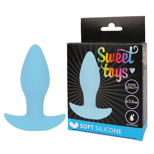 Голубая анальная втулка 8,5см Bior Sweet Toys ST-40177-12